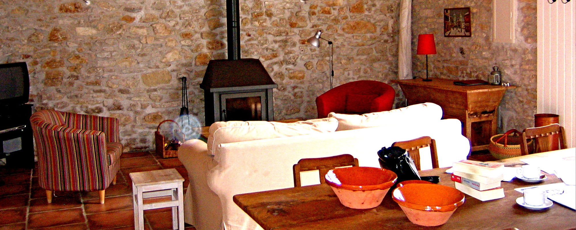 Self catering accommodation is French farmhouse style.